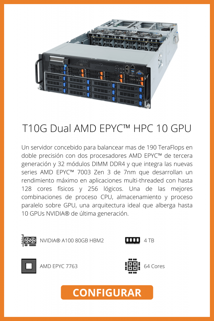 Ficha T10G Dual AMD EPYC™ HPC 10 GPU