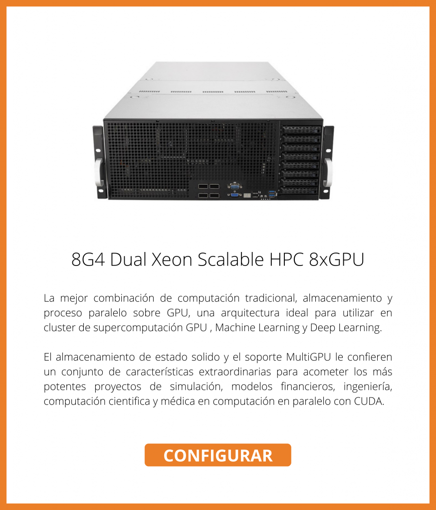 Servidor 8G4 Dual Xeon Scalable HPC 8xGPU